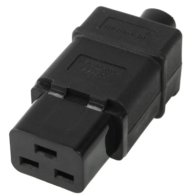 3 Prong Female AC Wall Universal Travel Power Socket Plug Adaptor(Black) by buy2fix