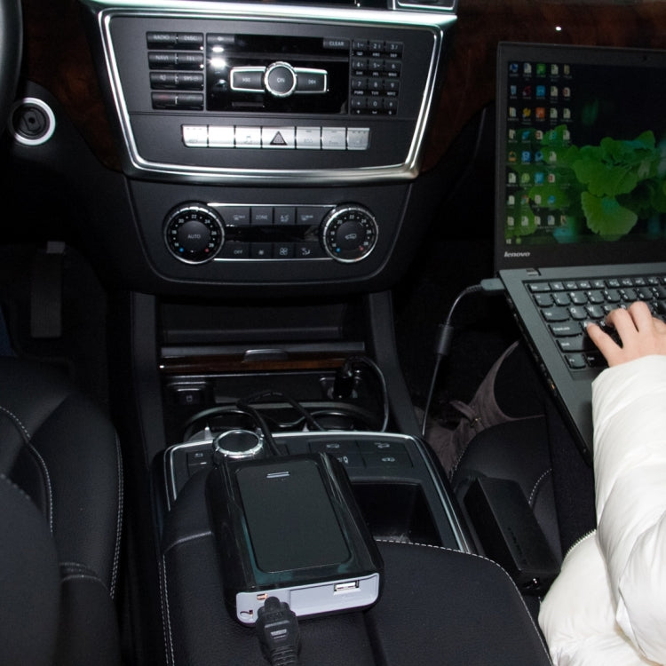 DY-200N, 200W DC 12V to AC Car Power Inverter with 500mA USB Port & EU / US Power Socket(Black) by buy2fix