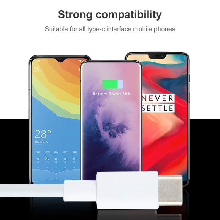 1m USB 2.0 to USB-C / Type-C 3.1 Cable(White) by buy2fix