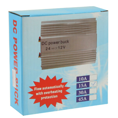 DC 24V to 12V Car Power Step-down Transformer, Rated Output Current: 15A by buy2fix