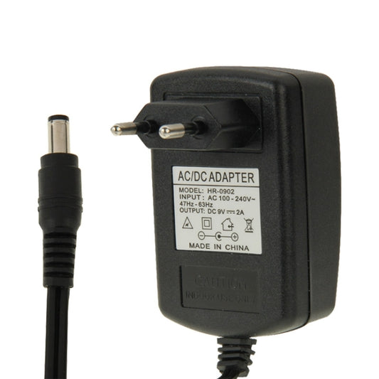High Quality EU Plug AC 100-240V to DC 9V 2A Power Adapter, Tips: 5.5 x 2.1mm, Cable Length: 1m by buy2fix