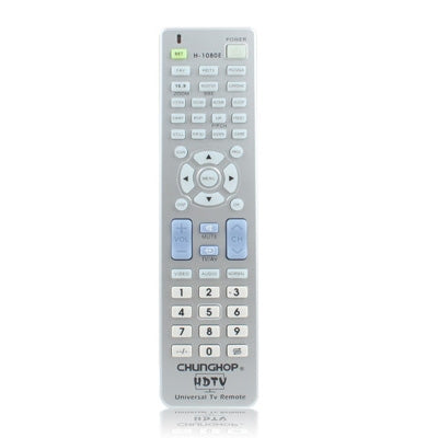 Chunghop Universal TV Remote Control with Specific HDTV Navigation Feature (H-1080E)(Silver) by CHUNGHOP
