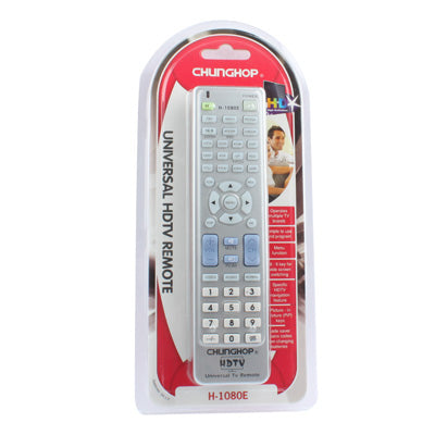 Chunghop Universal TV Remote Control with Specific HDTV Navigation Feature (H-1080E)(Silver) by CHUNGHOP