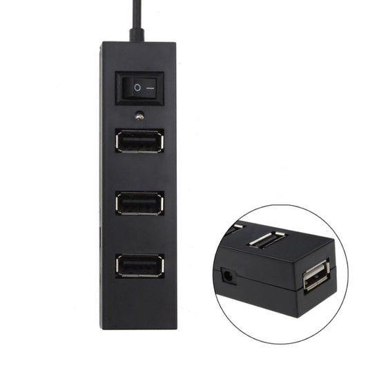 4 Ports USB HUB 2.0 USB Splitter Adapter with Switch(Black) by buy2fix