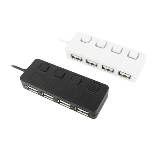 4 Ports USB 2.0 HUB with 4 Switch(Black) by buy2fix