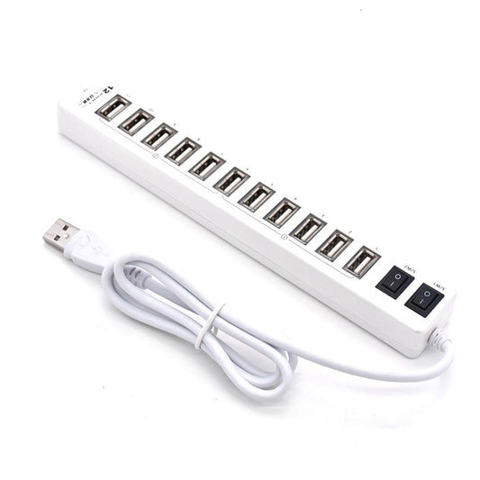 12-Port USB 2.0 HUB,Suitable for Notebook / Netbook(White) by buy2fix