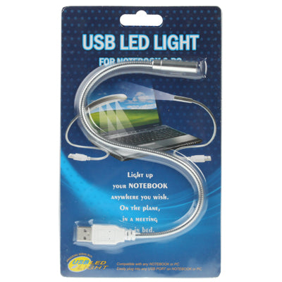 USB Flexible LED Light, Length: 27cm(Silver) by buy2fix