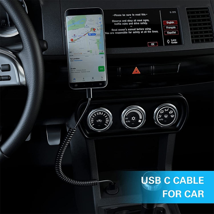 Micro USB Data Sync Charger Coiled Cable, Length: 27.5cm (can be extended up to 100cm)(Black) by buy2fix