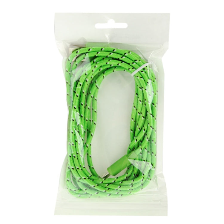 Nylon Netting Style Micro 5 Pin USB Data Transfer / Charge Cable, Length: 3m(Green) by buy2fix