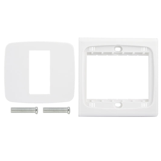 Wall Plate with Screw for Blank Inserts - 1 Hole, Use around the world(White) by buy2fix