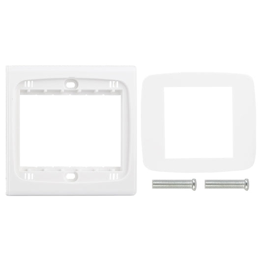 Wall Plate with Screw for Blank Inserts - 3 Hole, Use around the world(White) by buy2fix