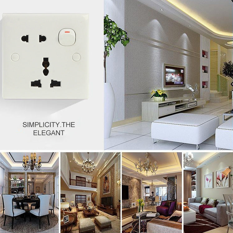 Electric Wall Switch and Socket, EU / AU / US Plug Socket with 1 Switch by buy2fix