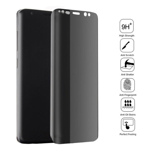 For Galaxy S8 / G950 0.3mm 9H Surface Hardness 3D Curved Privacy Anti-glare Full Screen Tempered Glass Screen Protector by buy2fix