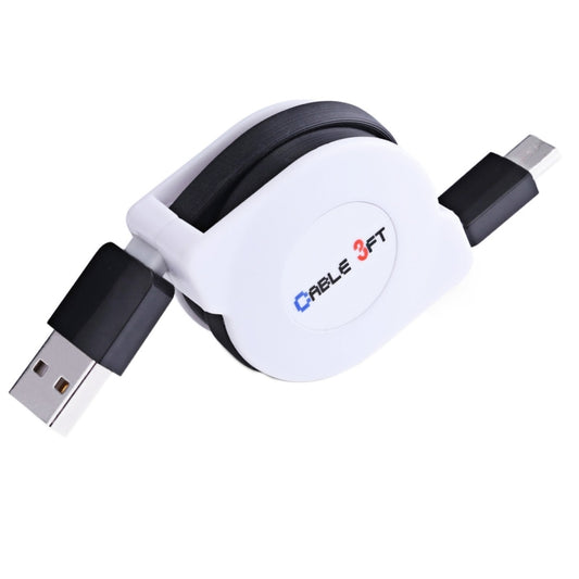 1m 2A 110 Copper Core Wires Retractable USB-C / Type-C to USB Data Sync Charging Cable(Black) by buy2fix