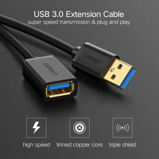 Ugreen 50cm USB 3.0 Male to Female Data Sync Super Speed Transmission Extension Cord Cable by UGREEN