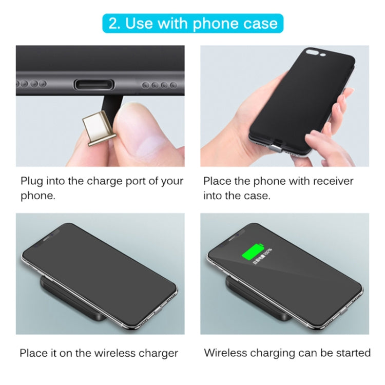 5V 800mA Qi Standard Wireless Charging Receiver with USB-C / Type-C Port by buy2fix