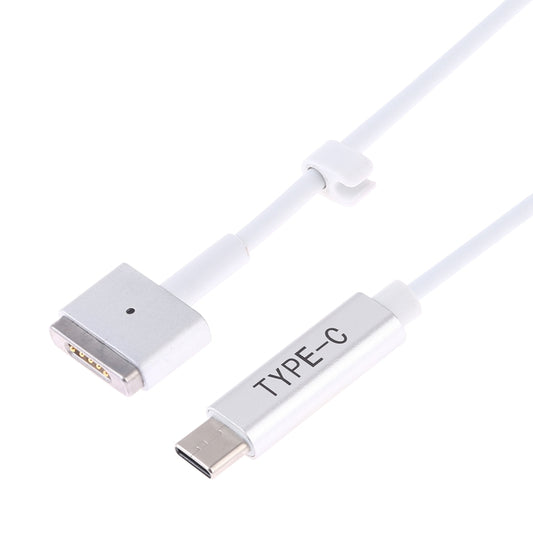 85W 5 Pin MagSafe 2 (T-Shaped) to USB-C / Type-C PD Charging Cable(White) by buy2fix