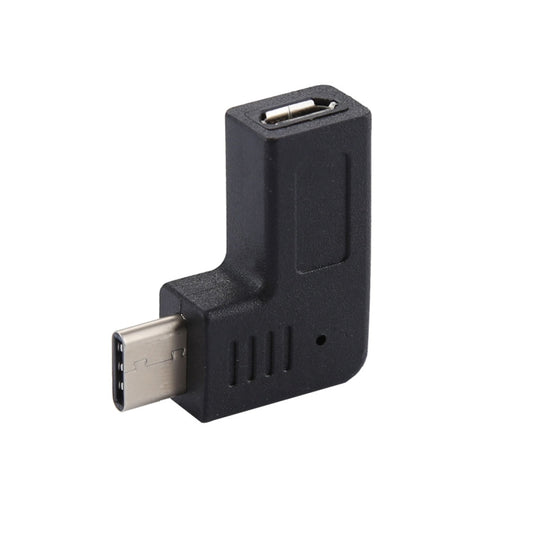 Micro USB Female to USB-C / Type-C Male Elbow Adapter Converter, For Samsung, Huawei, Xiaomi, HTC, Meizu, Sony and other Smartphones by buy2fix
