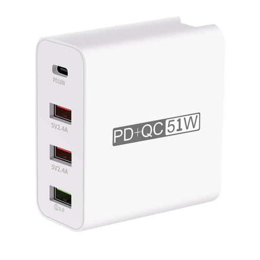 WLX-A6 4 Ports Quick Charging USB Travel Charger Power Adapter, EU Plug by buy2fix