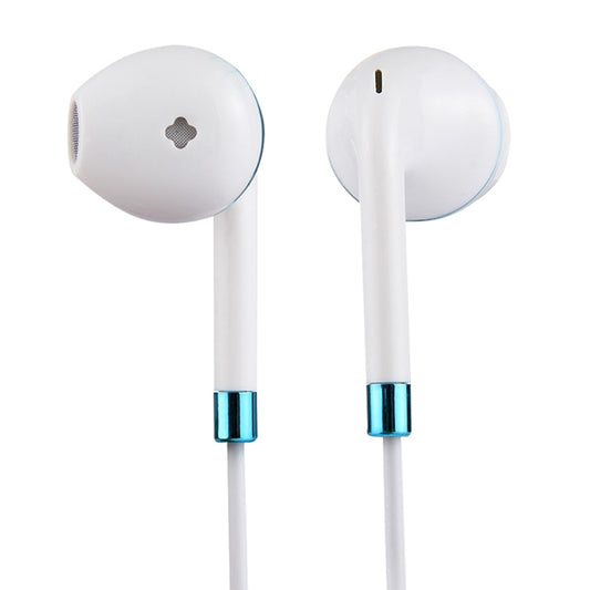 White Wire Body 3.5mm In-Ear Earphone with Line Control & Mic(Blue) by buy2fix