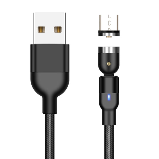 2m 2A Output USB to Micro USB Nylon Braided Rotate Magnetic Charging Cable(Black) by buy2fix
