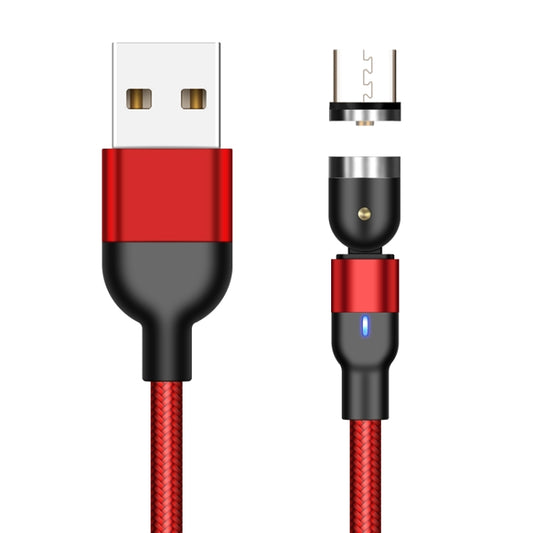 2m 2A Output USB to Micro USB Nylon Braided Rotate Magnetic Charging Cable(Red) by buy2fix