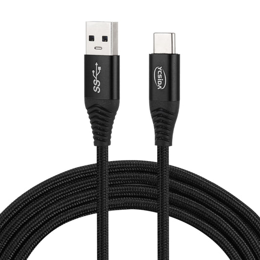 1.2m Nylon Braided Cord USB to Type-C Data Sync Charge Cable with 110 Copper Wires, Support Fast Charging(Black) by buy2fix