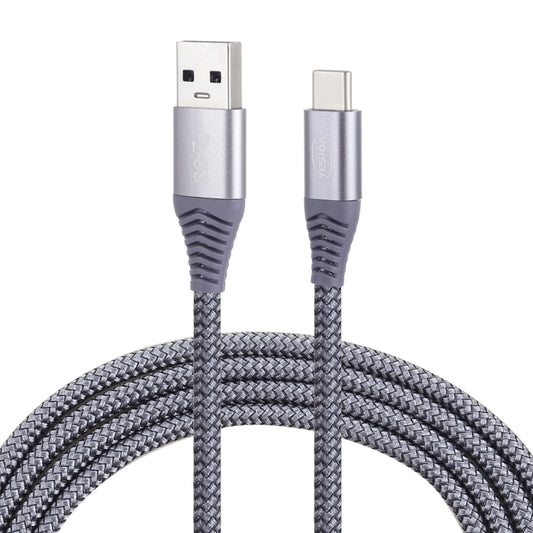 1.2m Nylon Braided Cord USB to Type-C Data Sync Charge Cable with 110 Copper Wires, Support Fast Charging(Grey) by buy2fix