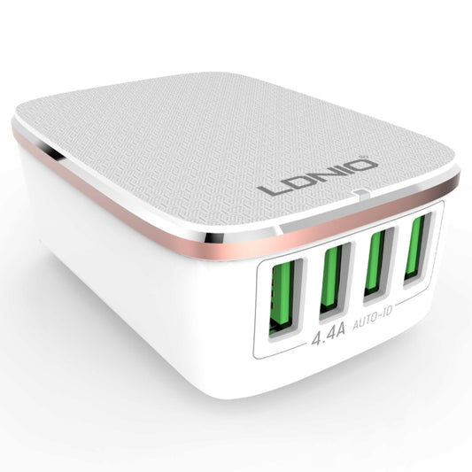 LDNIO A4404 4.4A 4 x USB Ports Smart Travel Charger, US Plug by LDNIO