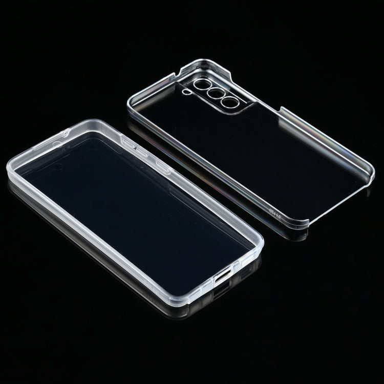 For Samsung Galaxy S21 FE PC+TPU Ultra-thin Double-sided Full Coverage Transparent Soft Case by buy2fix
