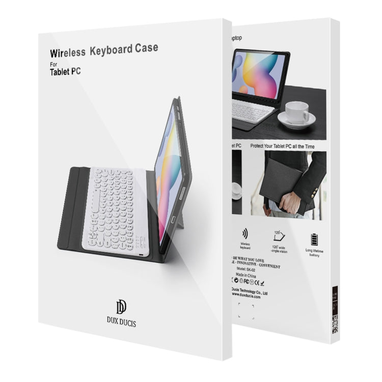 DUX DUCIS Detachable Bluetooth Keyboard Ultrathin Flip Leather Tablet Case for Samsung Galaxy Tab S8 (X700/X706) / S7 (T870/T875/T876B) (Black) by DUX DUCIS