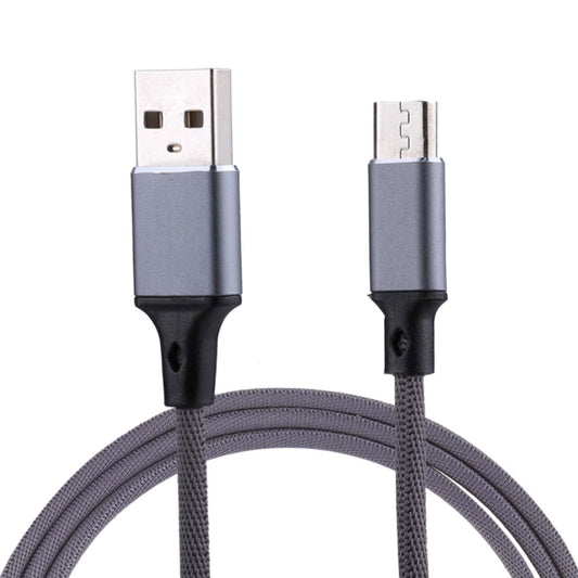 1m 2A Output USB to Micro USB Nylon Weave Style Data Sync Charging Cable, For Samsung, Huawei, Xiaomi, HTC, LG, Sony, Lenovo and other Smartphones(Grey) by buy2fix
