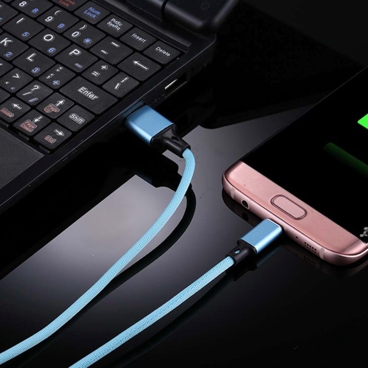 1m 2A Output USB to Micro USB Nylon Weave Style Data Sync Charging Cable, For Samsung, Huawei, Xiaomi, HTC, LG, Sony, Lenovo and other Smartphones(Blue) by buy2fix