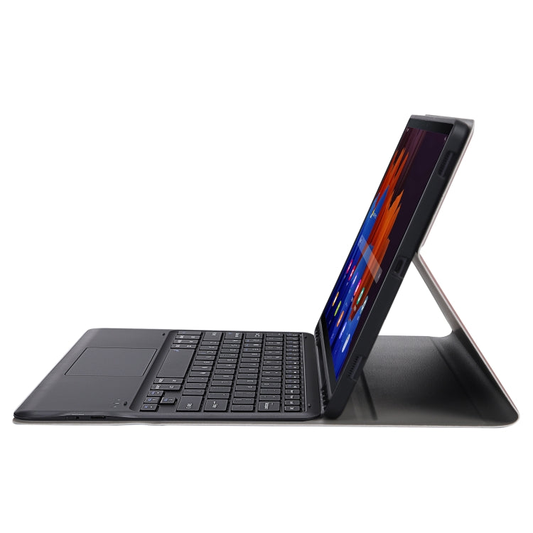 A970B-A Splittable Bluetooth Keyboard Leather Tablet Case for Samsung Galaxy Tab S7 FE T730 T736 & S7+ T970 T975, with Touchpad & Pen Slot & & Holder (Rose Gold) by buy2fix