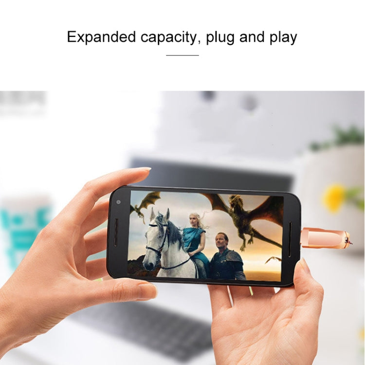 Kinzdi 16GB USB + Type-C Interface Metal Twister Flash Disk V8 (Silver) by Kinzdi