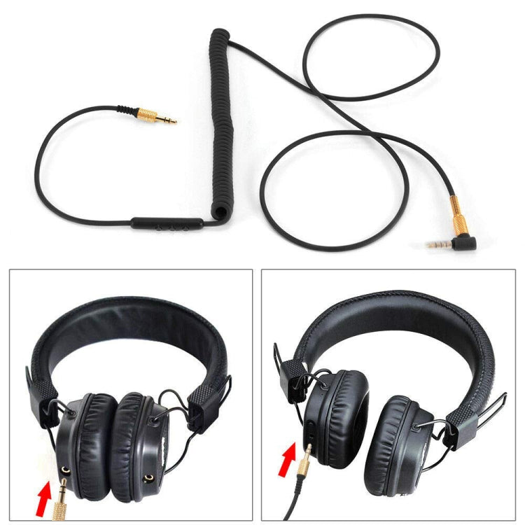 Wire-controlled Call Version 3.5mm Male to Male Earphone Cable for Marshall Earphones, Cable Length: 1.25m-1.8m by buy2fix