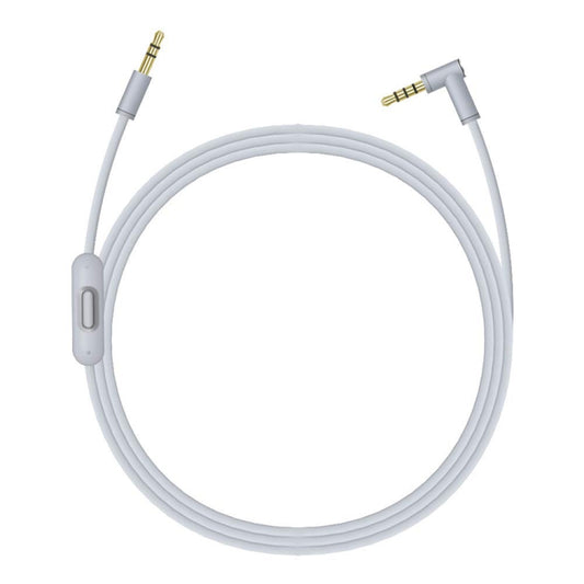 ZS0087 3.5mm Male to Male Earphone Cable with Mic & Wire-controlled, Cable Length: 1.4m(Grey) by buy2fix