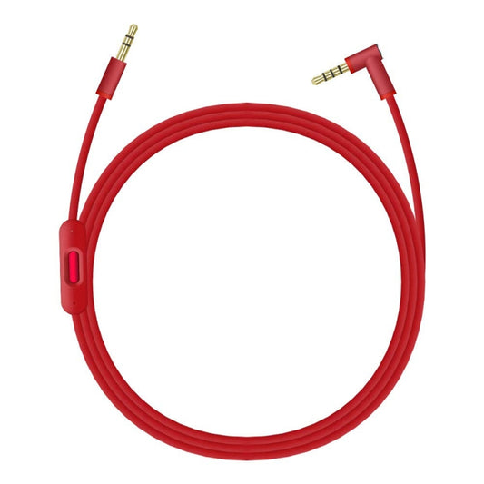 ZS0087 3.5mm Male to Male Earphone Cable with Mic & Wire-controlled, Cable Length: 1.4m(Red) by buy2fix