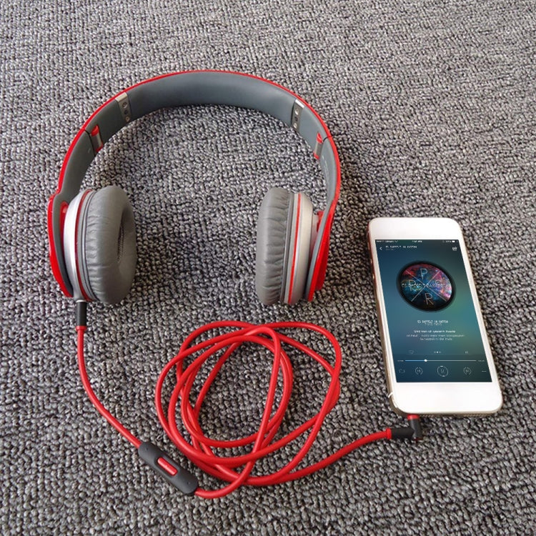 ZS0087 3.5mm Male to Male Earphone Cable with Mic & Wire-controlled, Cable Length: 1.4m(Black) by buy2fix