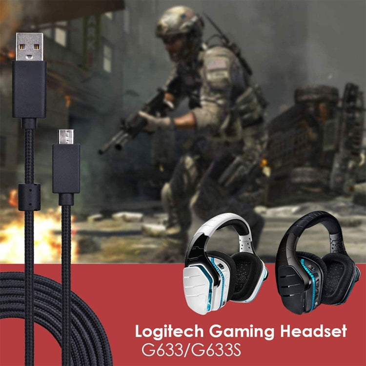 ZS0155 For Logitech G633 / G633s USB Headset Audio Cable Support Call / Headset Lighting, Cable Length: 2m by buy2fix