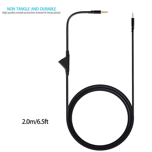 ZS0175 For Logitech Astro A10 / A40 / A30 3.5mm Male to Male Volume Adjustable Earphone Audio Cable, Cable Length: 2m by buy2fix