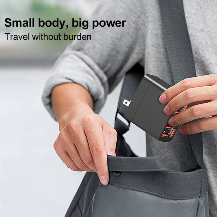 WLX-82 40W Max 8 Ports USB Charger Adapter, US Plug(Black) by buy2fix