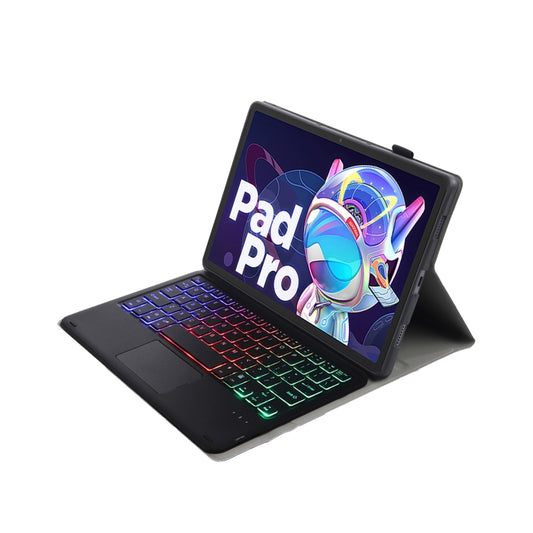 AM20-AS Lambskin Texture Backlight Bluetooth Touch Keyboard Leather Tablet Case For Lenovo Xiaoxin Pad 2022 10.6 inch/Tab M10 Plus 10.6 3rd Gen 2022(Black) by buy2fix