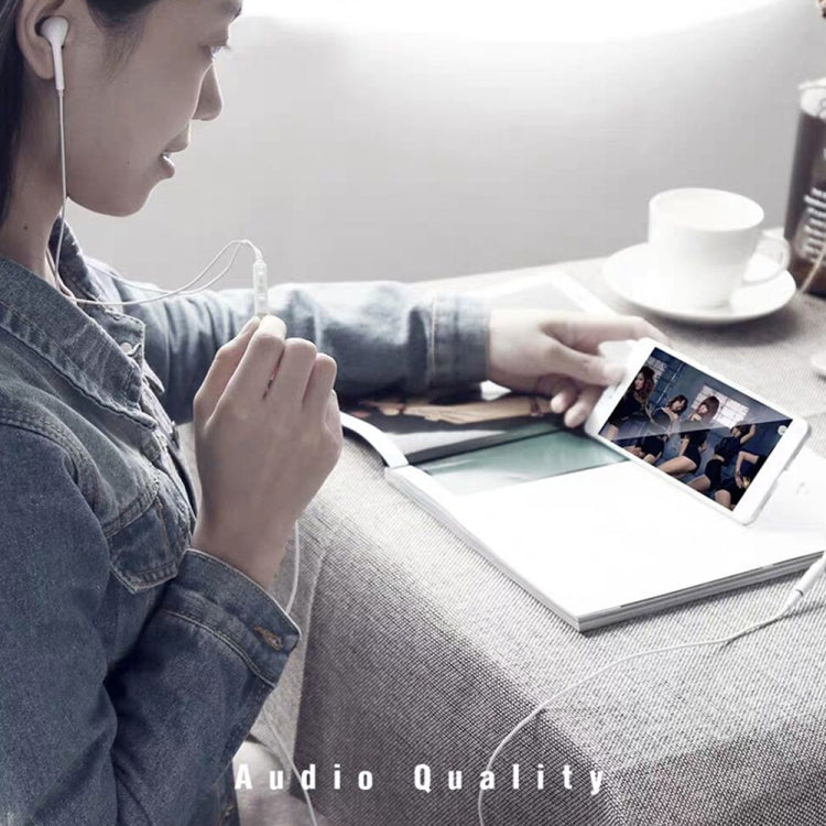 Type-C Male to 3.5mm Female Earphone Adapter Audio Adapter (White) by buy2fix