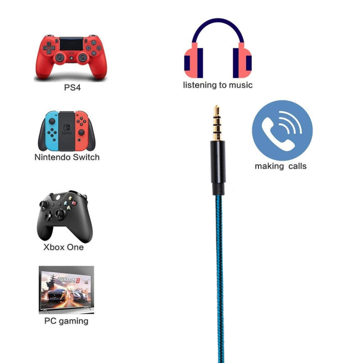 ZS0158 Straight Plug Gaming Headset Audio Cable for SteelSeries Arctis 3 / 5 / 7(Blue) by buy2fix