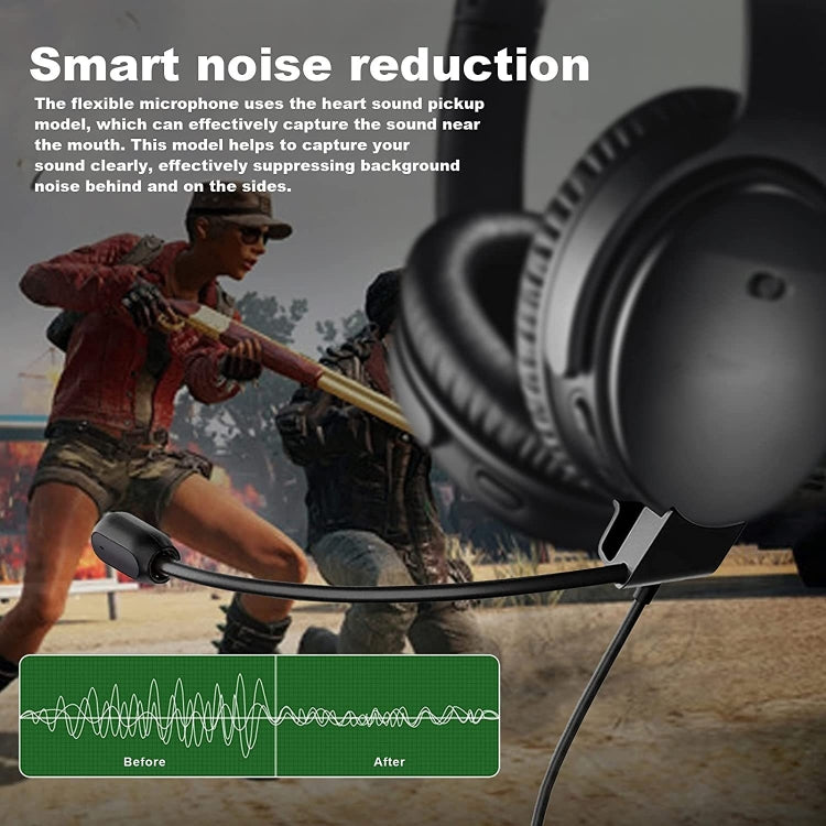 ZS0242 Gaming Headphone Cable for BOSE QC45 (Black) by buy2fix