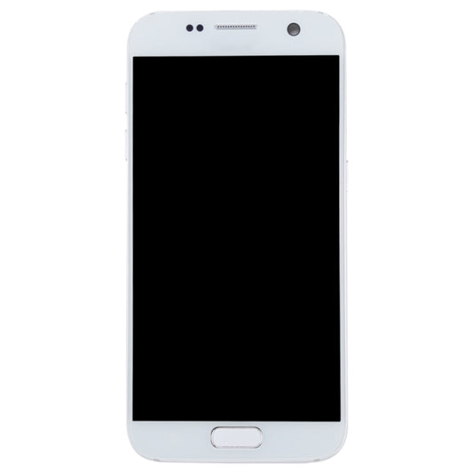 OLED LCD Screen for Galaxy S7 / G930V Digitizer Full Assembly with Frame (White) by buy2fix