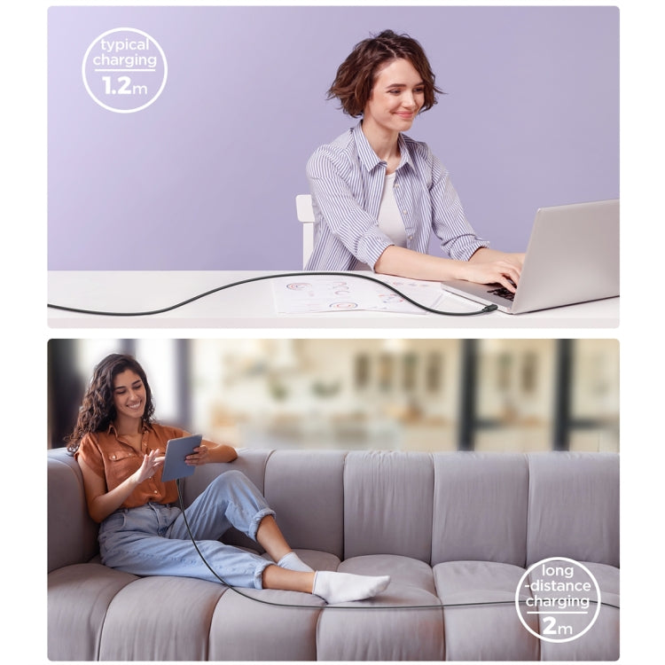 JOYROOM S-AL012A14 Multi-Color Series 2.4A USB to 8 Pin Fast Charging Data Cable, Length:1.2m(Black) by JOYROOM