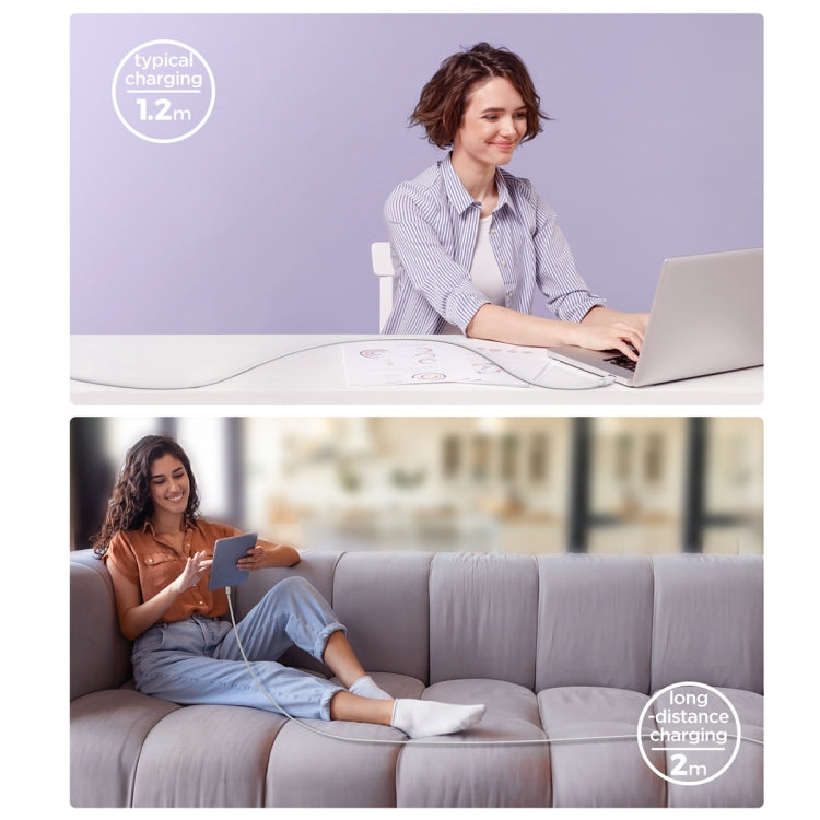 JOYROOM S-AL012A14 Multi-Color Series 2.4A USB to 8 Pin Fast Charging Data Cable, Length:1.2m(White) by JOYROOM