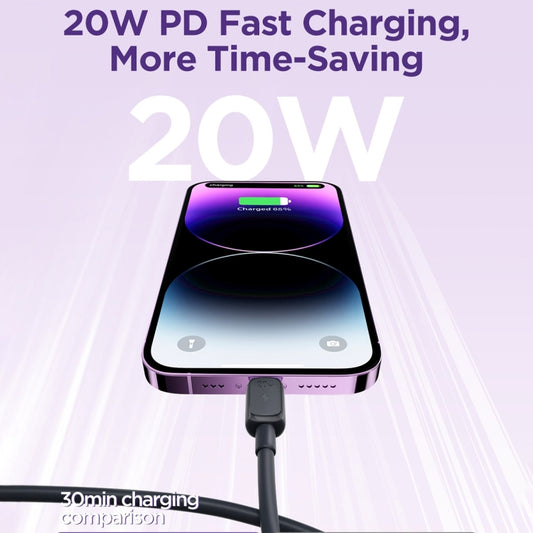 JOYROOM S-CL020A14 Multi-Color Series 20W USB-C / Type-C to 8 Pin Fast Charging Data Cable, Length:1.2m (Black) by JOYROOM